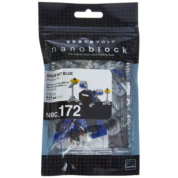 nanoblock - Instruments - Drum Set Blue (First Version), Collection Series Building Kit