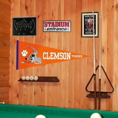 Clemson Full Size Football Helmet Pennant