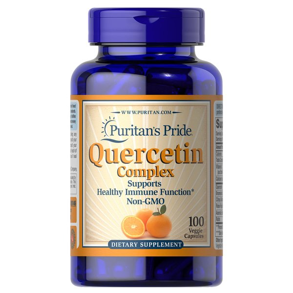 Puritan's Pride Quercetin Complex with Vitamin C, Supports Upper Respiratory Health, 100 ct