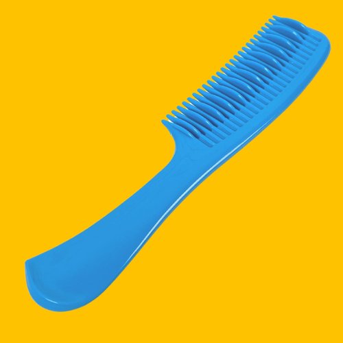 Allegro Combs 1003 Tangle Tamer Hair Comb Wide Tooth Shower Comb For Curly Hair Wet Or Dry Detangler Women’s Combs Made In The USA. 2 Piece. (Light Blue)