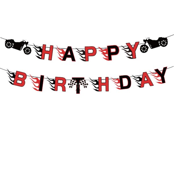 GLASNES Happy Birthday Banner Birthday Party Decorations Baby Shower Boys Man Birthday Party Supplies (B)