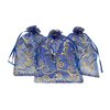Ankirol Sheer Organza Favor Bags 6x8'' For Wedding Baby Shower 100pcs Gift Bags Samples Display Drawstring Pouches (blue swirl)