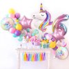 DUILE Unicorn Balloons Unicorn Birthday Party Decorations for Girls Foil Balloons Set Macaron and Rainbow Balloon Wedding Baby Shower Party Supplies (6)