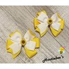 Sunflower Button Toddler Hair Bow Set