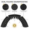 TONOR Microphone Isolation Shield, Studio Mic Sound Absorbing Foam Reflector for Any Condenser Microphone Recording Equipment Studio, Black
