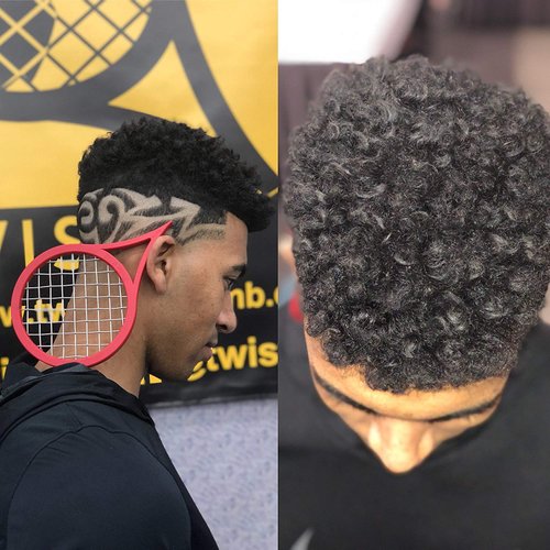 Twist It Up Comb - As Seen on Shark Tank - Alternative to Hair Sponges for Black Men's Curly Hair, Tennis Racket-Style Hair Twisting Tool (Green)