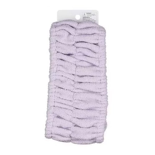 Conair Face Wash, Wash & Prep Ultra Absorbent Microfiber 3 PC Spa Headwrap & Wrist Band Set, Lghit Purple