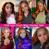 ROOMOOD Ombre 13x6 Lace Front Wigs Human Hair 200% Density HD Transparent Body Wave Lace Front Wigs For Women Ginger Colored Wigs Human Hair Balayage Wig Human Hair Glueless Wigs Human Hair 22Inch