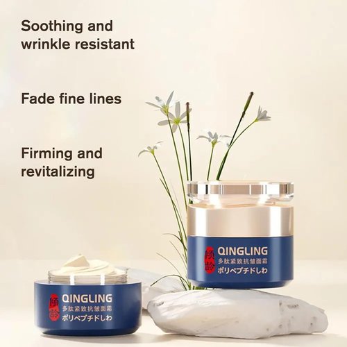 QINGLING Face Cream, Qingling Wrinkle Removal Cream, Peptide Firming Anti-Wrinkle Facial Cream, Anti aging Moisturizer SkinCare Cream