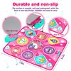 Kusntin Unicorn Dance Mat, Dance Mixer Rhythm Step Play Mat, Pink Dance Pad with LED Lights, Adjustable Volume, Built-in Music, 5 Game Modes, Xmas B-Day Gifts for 3-12 Years Old Girls Toys