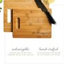 Personalized Bamboo Cutting Board - Handmade Rustic Kitchen Decor - Large Durable Butcher Block Alternative with Engraving - Eco-Friendly Gift for Housewarming or Wedding