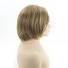 TISHINING Short Blonde Bob Wigs for White Women Blonde Highlight Pixie Bob Wig with Bangs Layered Straight Bob Synthetic Hair Replacement Wigs for Daily Party Use