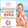 HOWAF 72PCS Hibiscus Glitter Tattoos Hawaii Flower Temporary Tattoos for Aloha Party Decoration, Summer Flower Face Tattoos, Hibiscus Flowers Fake Tattoos Stickers for Kids Women Hawaiian Party Favors