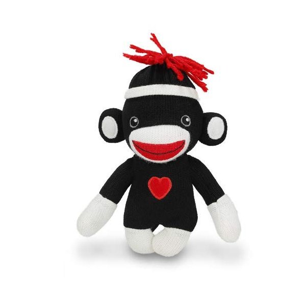 Plushland Adorable Sock Monkey, The Original Traditional Hand Knitted Stuffed Animal Toy Gift-for Teens, Girls and Boys Baby Doll Present Puppet 6 Inches