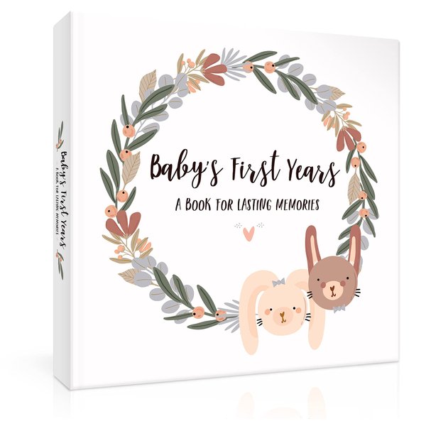 Keepsake Baby Memory Book for Boys and Girls – Timeless First 5 Year Gender Neutral Journal Scrapbook or Photo Album - A Milestone to Record Every Event from Birth Age