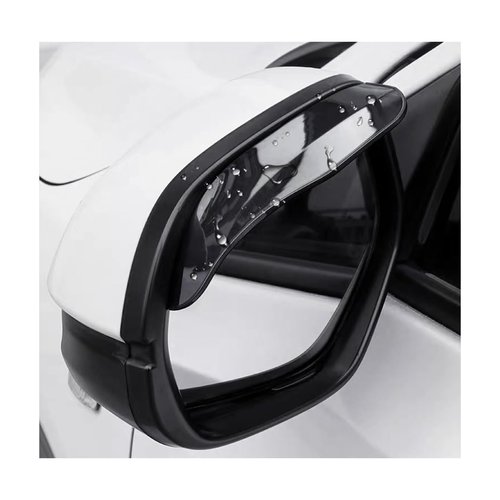 Dickno 2 PCS Car Mirror Rain Visor Guard, Carbon Fiber Side Mirror Rain Visor Eyebrow, Waterproof Side Rear View Mirror Protecter, Universal Exterior Accessories Fits Most Vehicles (Black)
