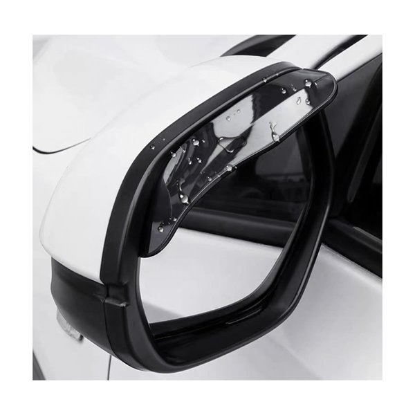 Dickno 2 PCS Car Mirror Rain Visor Guard, Carbon Fiber Side Mirror Rain Visor Eyebrow, Waterproof Side Rear View Mirror Protecter, Universal Exterior Accessories Fits Most Vehicles (Black)