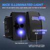 MICTUNING MIC-LSB1 Laser LED Light Bar Rocker Switch ON-Off LED Light 20A 12V, 5pin, Blue