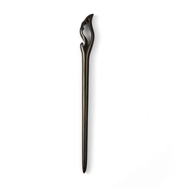 Liasun Classical Handmade Carved Hair Sticks-Natural Black Sandalwood(ebony) Hair Styling Pins Chopsticks for Hair Updo Making Accessory-7 Inches Long (folarola)