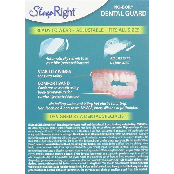 SleepRight Secure-Comfort Dental Guard Mouth Guard To Prevent Teeth Grinding SleepRight No Boil Dental Guard