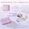 BOROLA 3-in-1 Oil Blotting Paper Set for Face 100 Sheets Oil Absorbing Sheets with Portable Mirror & Adhesive Makeup Puff, Blotting Papers for Oily Skin, Design for Men & Women