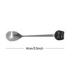 Honbay 2PCS Cute Cat Spoon Stainless Steel Tea Spoon Coffee Spoon Sugar Spoon for Cat Mug, Black and White