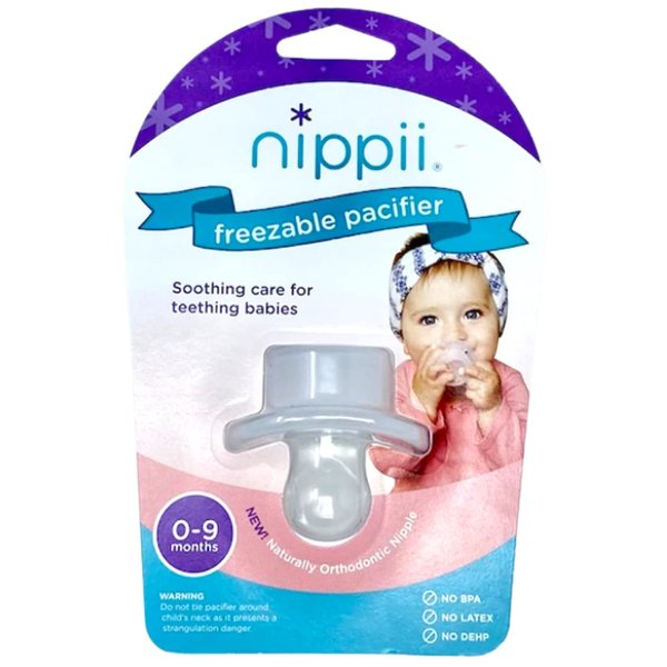 Nippii Orthodontic Shape Freezeable Pacifier - BPA-Free Silicone Teether for Babies