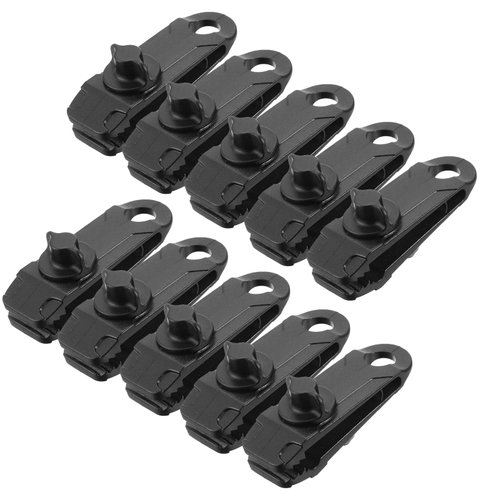 10Pcs Heavy Duty Reusable Tent Tarp Tarpaulin Clips Clamps Buckle Camping Tools