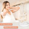 Jenseits Jewelry Organizer Stand, 3 Tier Long Necklaces Organizer Holder Tree, Adjustable Height Earring Display Towers, Bracelets Storage Rack for Dresser Bathroom Vanity