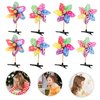 Angoily 24pcs Windmill Hairpin Pinwheel Hair Bows Cartoon Hair Kids Favor Gift Hair Barrettes Pinwheel Hair Clips Kids Hair Mini Clips for Hair Girls Metal Iron Clip Child Accessories