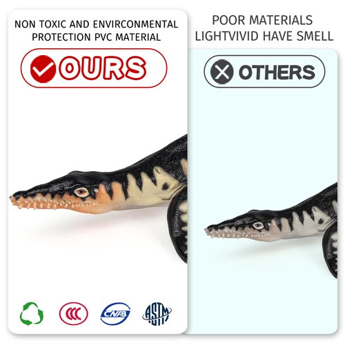 Fantarea Prehistoric Ancient Ocean Animal Model Figures Playsets 7 PCS Dunkleosteus Plesiosaur Tylosaurus Shark Figurines Party Favors Decoration Collection Toys for Boys Girls Kid