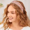 Amariver Colorful Rhinestones Headbands for Women Sparkly Pearls Head Band Beaded Wide Hair Band Crystal Headband Elastic Headbands Non-slip Fancy Hair Accessories for Women Girls