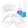 Figly Heel Cushions for Heel Pain Relief (4 Pack) - Heel Spur Relief Products Heel Pads Heel Inserts Women Gel Heel Cups Heel Pain Men Heel Cups Plantar Fasciitis, Heel Supports Heel Pain Shoe