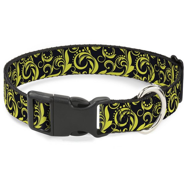 Buckle-Down PC-W30639-WS Plastic Clip Collar, Filigree, 1.5" Wide-Fits 13-18" Neck-Small