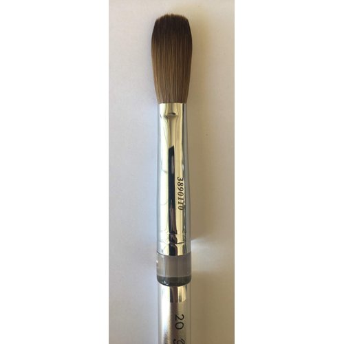 Silver Handle CRIMPED 100% Kolinsky Acrylic Nail Brush (Crimped 20)
