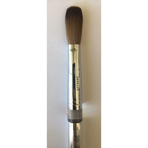 Silver Handle CRIMPED 100% Kolinsky Acrylic Nail Brush (Crimped 20)