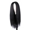 QITAQOTA Long Black Wigs Black Wigs for Women Yaki Wigs None Lace Kinky Straight Wig Synthetic Wigs Hair Replacement Wigs 26 Inch