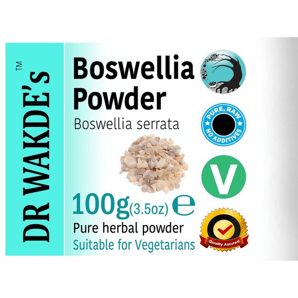 DR WAKDE'S Boswellia Powder (Salai Guggul | Shallaki) - 100g (3.5oz) | Pure, Raw & Dried Powder | Ayurvedic Herb | Vegan |