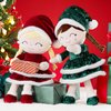 Gloveleya Soft Plush Doll Christmas Girl Dolls with Red Dress, Gift Box & Free Card - Perfect Holiday or Birthday Gift for Toddlers 2-8 Ages, 16"