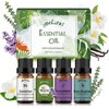 yethious 4 Pack Lavender Jasmine Vanilla Eucalyptus Essential Oil Set Vanilla Essential Oil for Diffuser, Soap/Candles Making Jasmine Essential Oil - Lavender, Jasmine, Vanilla, Eucalyptus