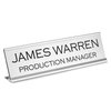 Engraving Providence Personalized Desk Name Plates - Custom Office Wall or Desk With Aluminum Holder Two Lines of Laser Engraved Text, 2" x 8"