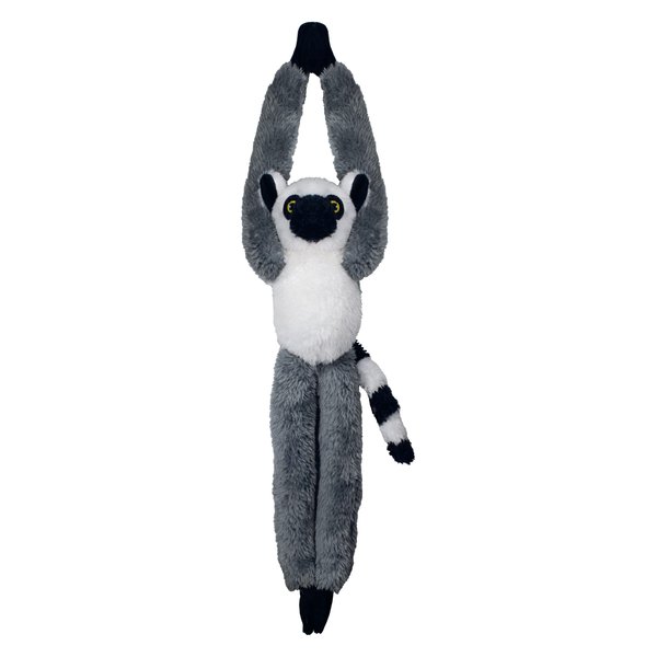 EcoBuddiez Tree Huggers - Ring Tailed Lemur from Deluxebase. Small 55cm Hanging Soft Toy Made from Recycled Plastic Bottles. Eco-Friendly Soft and Cuddly Plush Toy and Perfect Cuddly Gift for Kids.