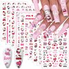 10 Sheets Valentines Nail Art Stickers Cute Nail Stickers 3D Self-Adhesive Cute Heart Nail Art Design Kawaii Nails Supplies Cartoon Nail Decals for Women Girls DIY Manicure Chrams