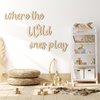 5 Pcs Playroom Wall Decor 15.4" x 18" 3D Where The Wild Ones Play Nursery Sign Wooden Wall Art Decoration for Kids Toddler Room Decor Boys and Girls Home Kindergarten Bedroom Word Sign
