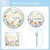 96PCS Wildflower Baby Shower Plates and Napkins Party Supplies A Little Wildflower Is On The Way Party Decorations Wildflower Disposable Tableware Set Serve 24 Guests