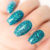 RARJSM Glitter Gel Nail Polish Lake Blue Sparkly Iridescent Rainbow Mermaid Blue Shimmer Holographic Nail Gel Polish Soak off Led UV Curing Required High Pigments Gel for Home Manicure Nail Art 15ml