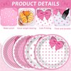 Justforjoyful 48Pcs Pink Cat Party Supplies 9inch Cat Party Paper Plates Tableware Set Disposable Cute Cat Cake Dessert Plates Cute Kitty Dinnerware Set for Birthday Baby Shower Party Decoration Favor