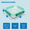 Biosmart Sandwich Container: 1 Pack Reusable, BPA Free Plastic Food Storage with Snap-Off, Leak-Proof Lid: *Colors Vary