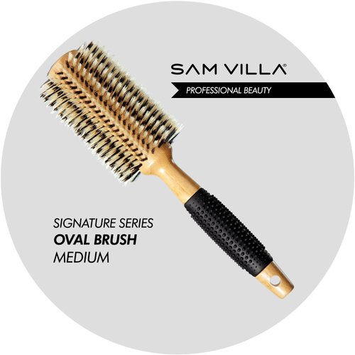 Sam Villa Signature Series Nylon & Boar Bristle Hair Brush Round Styling Brush