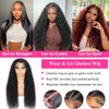 30 Inch Wear and Go Glueless Wigs Human Hair Pre Plucked Pre Cut 13x4 HD Lace Frontal Wigs Human Hair for Women 180% Density Ready to Wear Glueless Water Wave Lace Front Wigs Human Hair No Glue Wigs